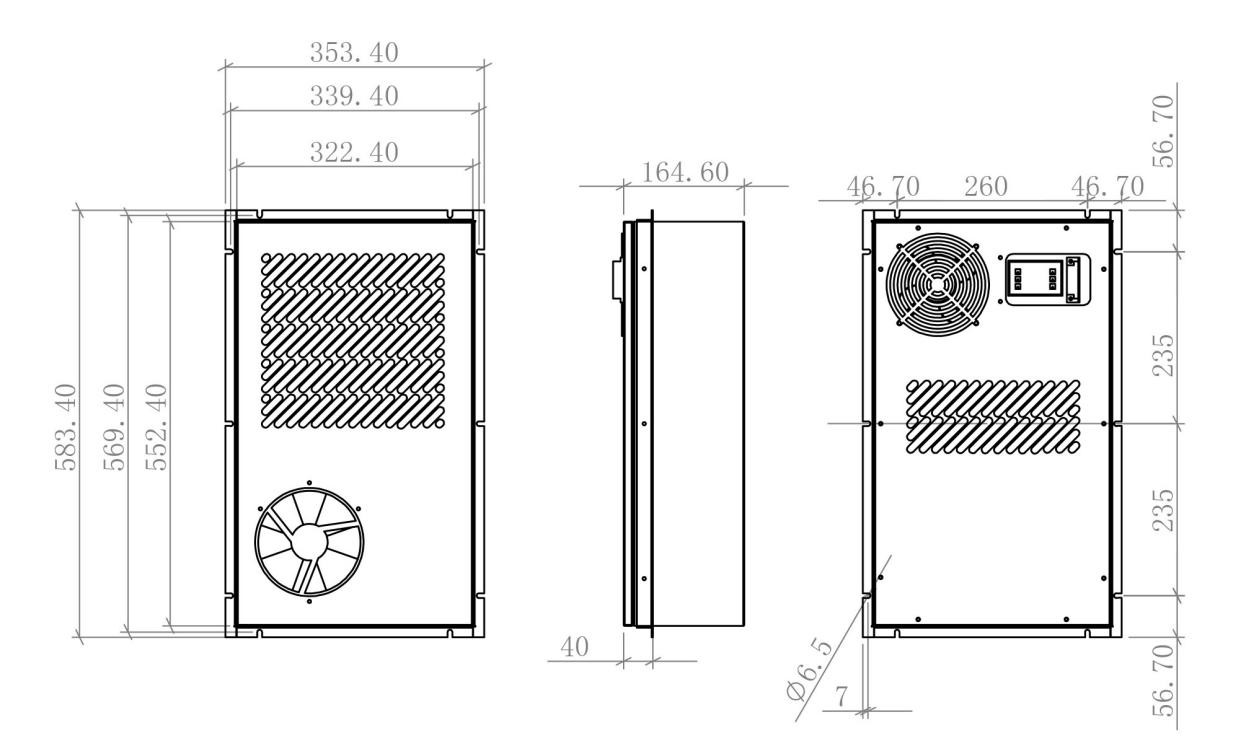 Industrial Cabinet Air Conditioner R134a IP55 Grade 500W