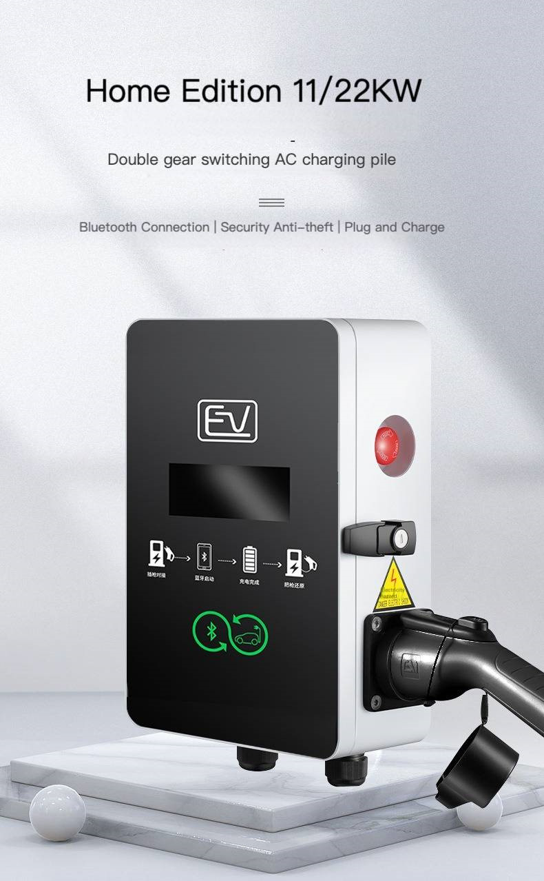 Family Use 32A Wallbox AC Charger Type 2 Type 1