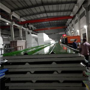 Wholesale 14kg beautiful green eps sandwich roof panel 1050-50-0.426mm wood grain steel down from china suppliers