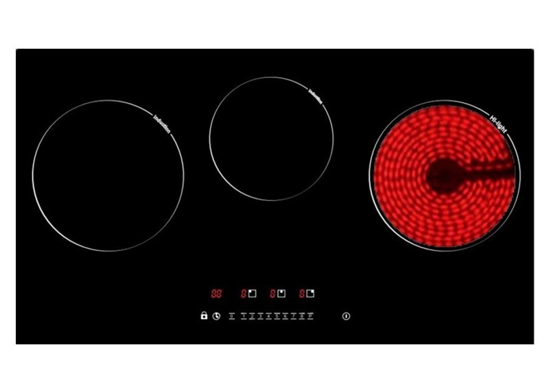 Crystal Glass Induction 5000W Built In Electric Stove