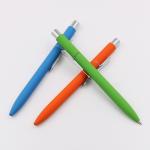 Soft Rubber Colorful Aluminum Business Ballpoint Pen Retractable Ball Pen With