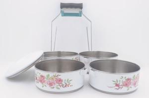 China Double Layer Tiffin Lunch Box Carrier Stainless Steel Food Carrier on sale