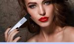 eye shadow integrated aluminum ferrite plastic handle flat brush