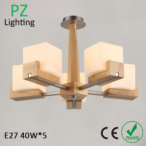 Wholesale Hot sell Modern wooden lamp 3/5/8 arms wooden ceiling lamp made in Zhongshan China from china suppliers