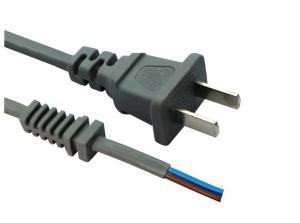Wholesale Deluxe standard 2pin black gray power cable with stripped end 0.5m-10m copper power cord from china suppliers
