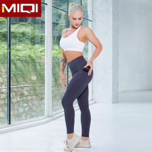 Wholesale Wholesale 2 Pieces Sport Clothing Set With Pocket Solid Fitness Leggings Women High Impact Sports Bra Set from china suppliers