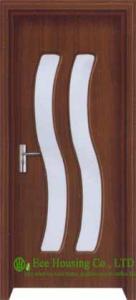Wholesale Outward Swing Interior PVC Wood Doors with clear glass, For Apartments from china suppliers