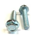 DIN6921 Gr8.8 Hexagon Flange Head Bolts For Machine White Zinc Material