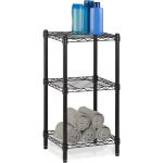 Office Commercial Wire Shelving Towel Toiletries Carbon Steel Black Epoxy