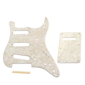 Wholesale Standard 4Ply SSS Electric Guitar Pickguard PVC Pearl Cream Guitar Accessories from china suppliers
