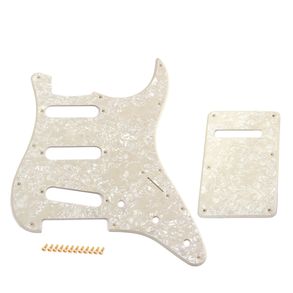 Standard 4Ply SSS Electric Guitar Pickguard PVC Pearl Cream Guitar Accessories