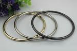 Bag Harware Nickel Color 100 MM Iron Wire Metal Welded O Rings With Nickel Free