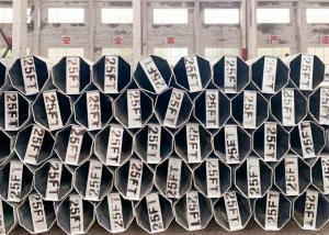 Wholesale Q355B Hot Dip Burial Type NEA Standard Galvanized Octagonal Steel Pole from china suppliers