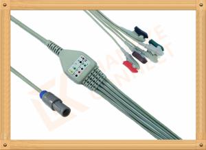 Wholesale Creative ECG Patient Cable 6 Pin Grabber AHA 5 Leads For PC9000 PC9000S from china suppliers
