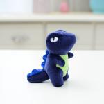 Dark Color Tiny Stuffed Animal Keychains Muscle Dinosaur Shape Skin Friendly