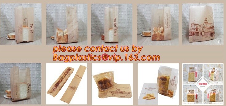 Toast Bread Bakery Packaging Bag Opp Bakery Bag,Toast Bread Packing Bag Custom Printed Food ,Food kraft paper bag/baguet
