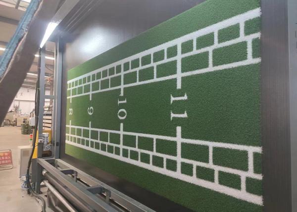 15mm Durable Pictured Artificial Grass Logo Customized Synthetic Turf For Sports