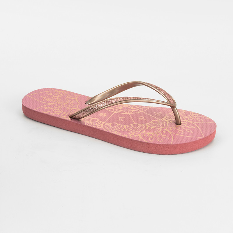 Soft Sole Tie Dye Summer Beach Flip Flop With Twelve Constellation Pattern