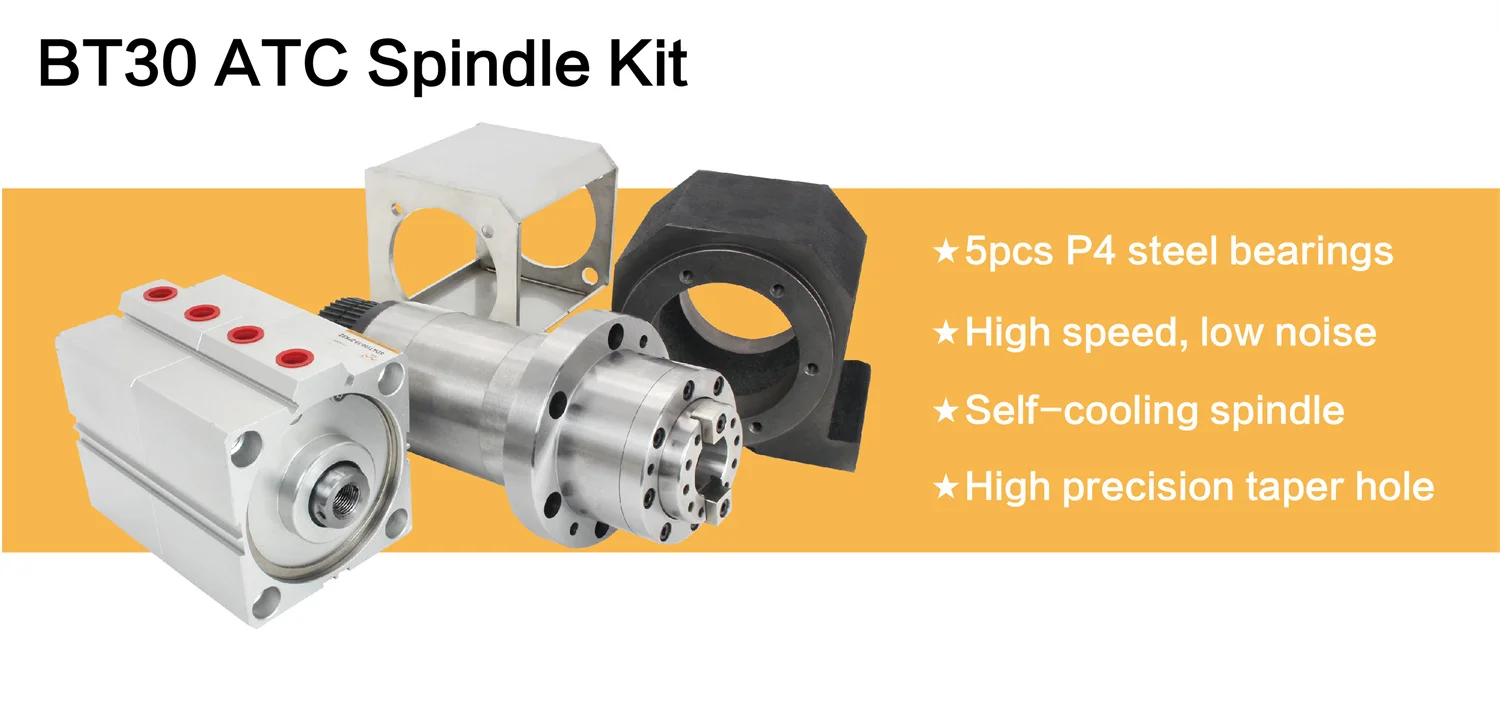 ATC BT30 Spindle Motor Automatic Tool Change 6000rpm With Cylinder No Power Kit