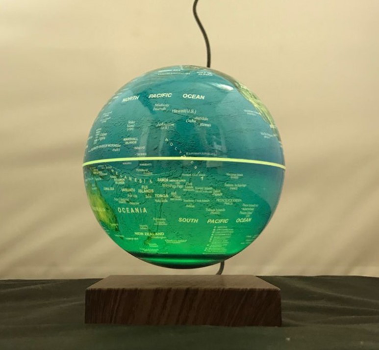 wooden base 360 rotating magnetic floating levitation globe lamp 6inch or 7inch globe