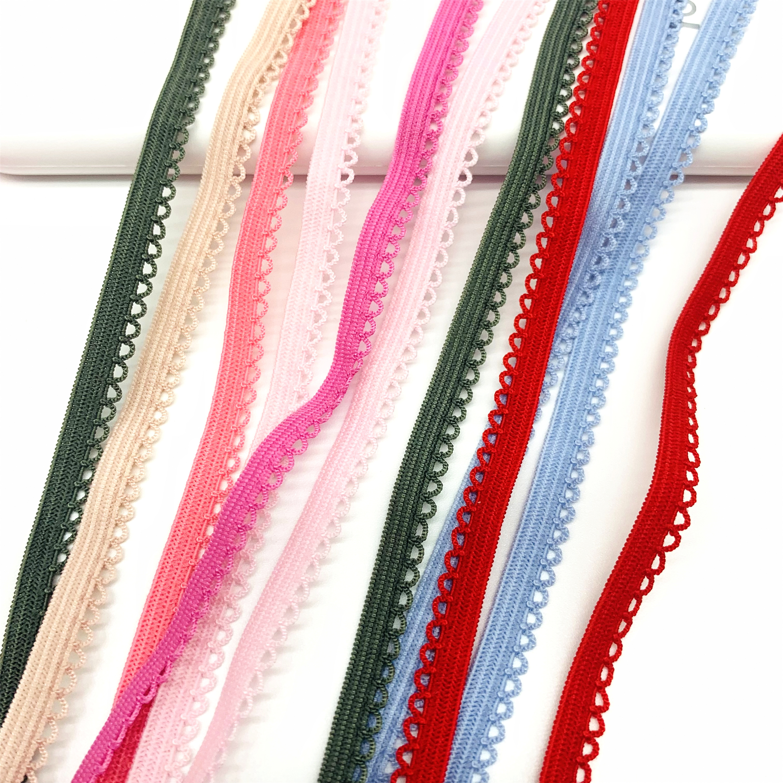 Spandex Nylon Polyester Webbing Soft Bra Strap Lace High Elasticity Underwear Webbing Bias Tape