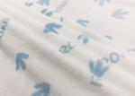 92 Percent Polyester 8 Percent Spandex Super Soft For Baby Blue Footprints