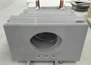 Wholesale Professional Quartz Bathroom Vanity Tops With Oval Cutout / 3 Faucets from china suppliers