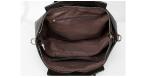 White Black Small Soft Ladies Womens Leather Laptop Messenger Bag