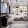 Buy cheap Waterfall Garment Display Rack Rail Saree Shirt Gold Dress Stand Counter Shelf from wholesalers