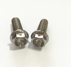 Wholesale Motorcycle Parts M6 x 1.0 x 30mm Titanium Hex Head RACE Flange Drilled Bolts with Lock Safety Wire from china suppliers