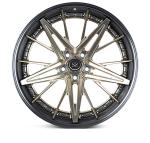 Multi Spokes Alu Alloy 3 Piece Forged Rims Golden Black