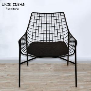 Wholesale Event Black Metal Wedding Chairs Iron Dining Chairs With Cushion Cafe Bar from china suppliers