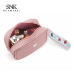 Waterproof 190*65*130mm PU Makeup Bag With Wide Carry Handle