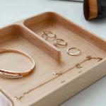Personalized Wooden Jewelry Tray Catch All Tray with Lid Custom Valet Tray Desk