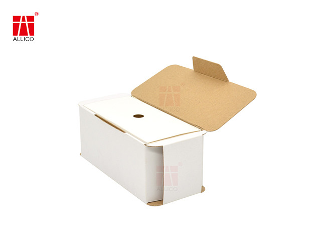 Blister Inside Folding Lid Postal Boxes , 12x5x5 Inches Glossy White Box
