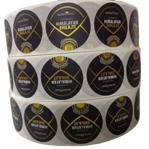 Wholesale Vinyl Paper Cosmetic Bottle Sticker with gold hot stamp logo from china suppliers