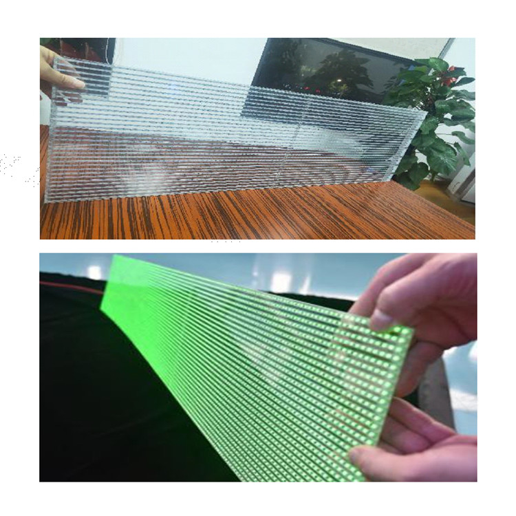 Car Rear Window 4500nits P3.9mm Transparent Led Screen FCC