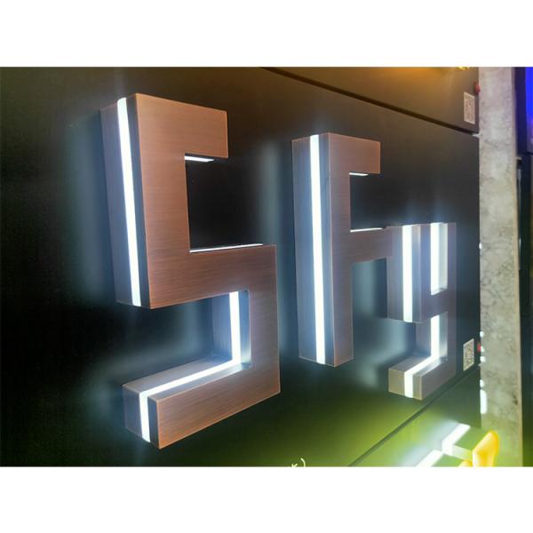 Embossing Outdoor Logo Signage Stainless Steel Acrylic Sign 3d Backlit Light