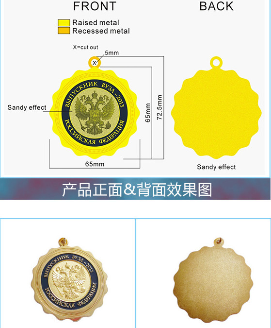 Polish gold award medals, a selection of metal blank sports medals available