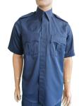 Navy Blue Summer Military Uniform Set - 45% Wool Blend (Short Sleeve)