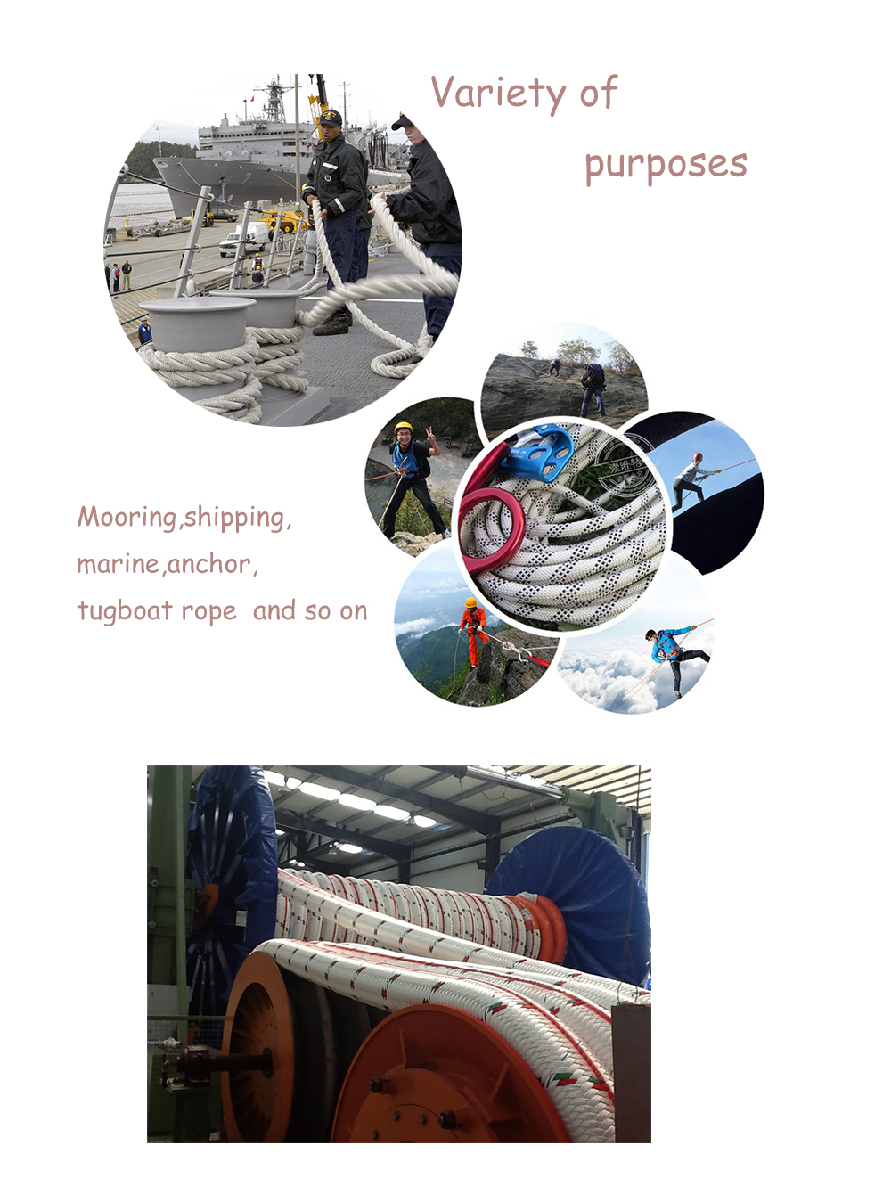 3/4 Strand Nylon Double Braided Rope Cord Multi-Purpose for PE and Polyester Furniture