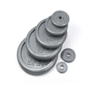 Wholesale Black / Gray Hammertone Dumbbell Weight Plate Set Cast Iron Material from china suppliers