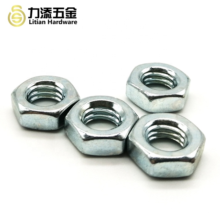 JIS ISO Metal Hex Nut Cold Galvanized Colored Plating M5 M6x0.75