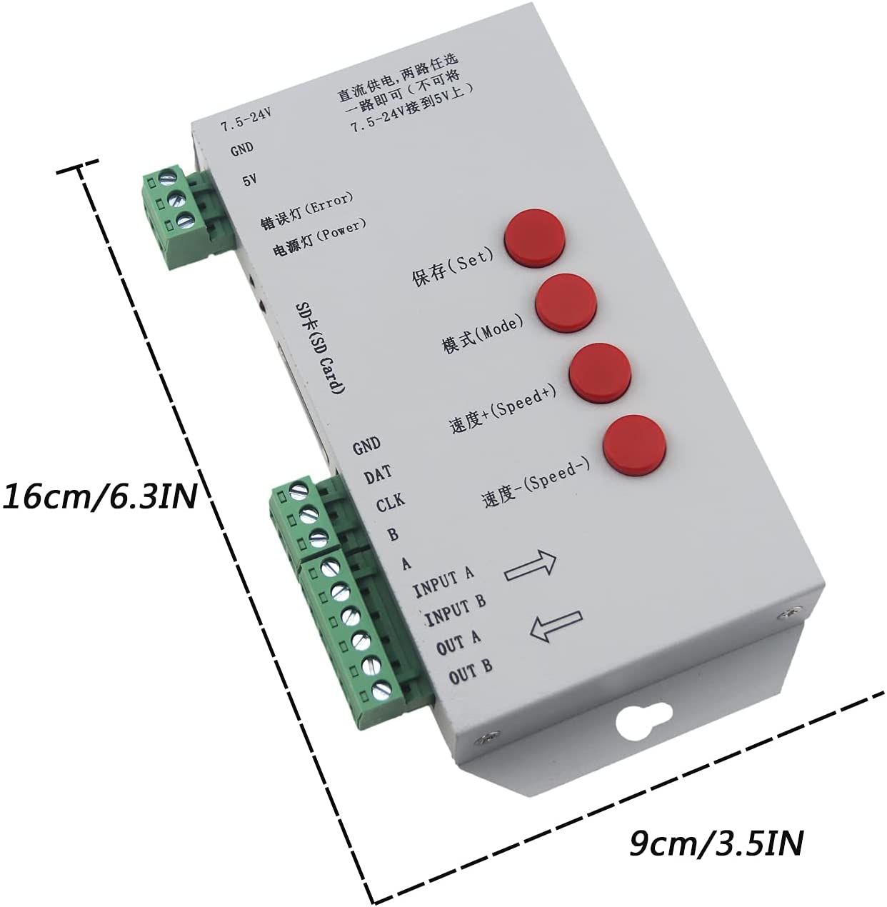 T1000S LED Pixel Controller Programmable For WS2812B WS2811 RGB LED Strip