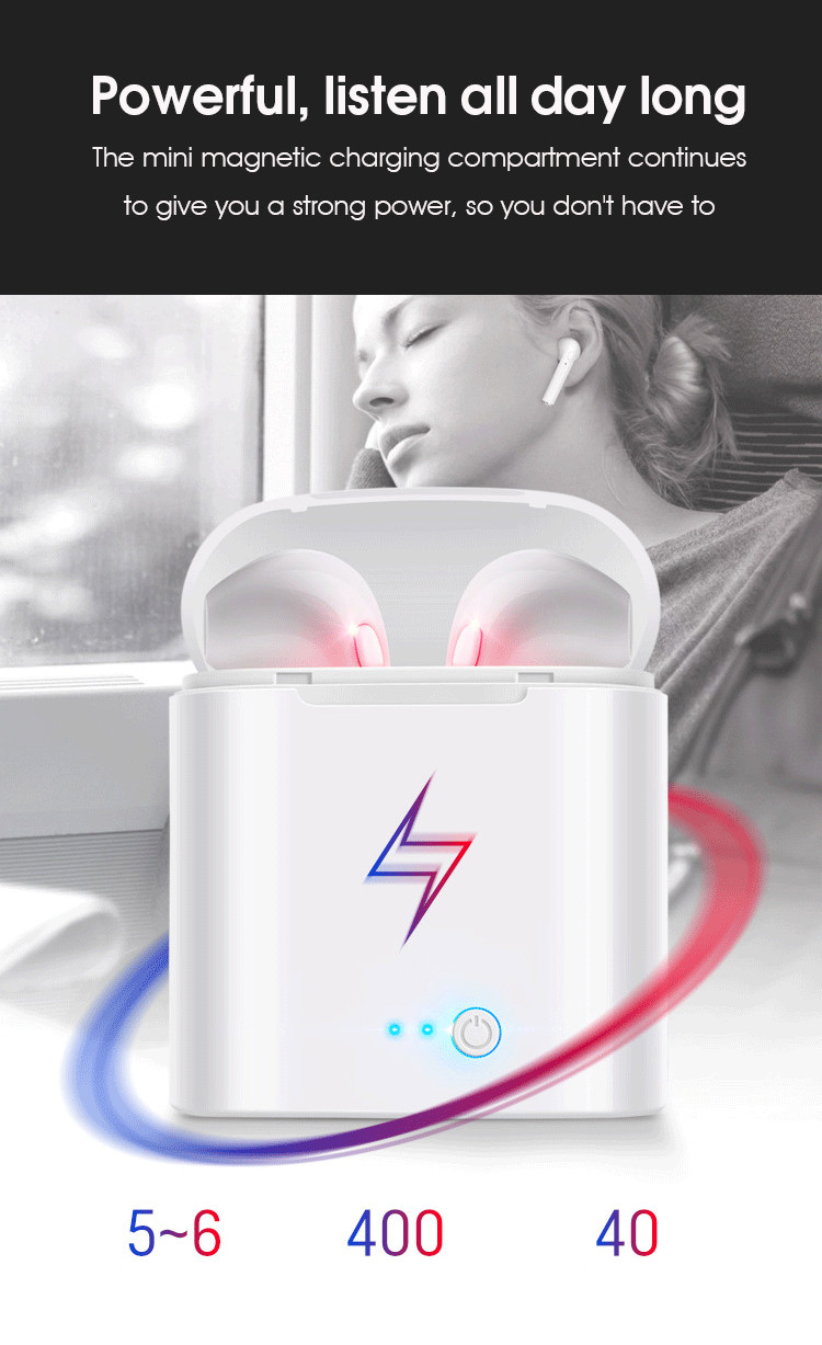 Wireless Bluetooth Headset,HD Stereo Bass in-Ear Wireless Headphones,Hands-Free Calling Earphones Sport Driving Earbuds