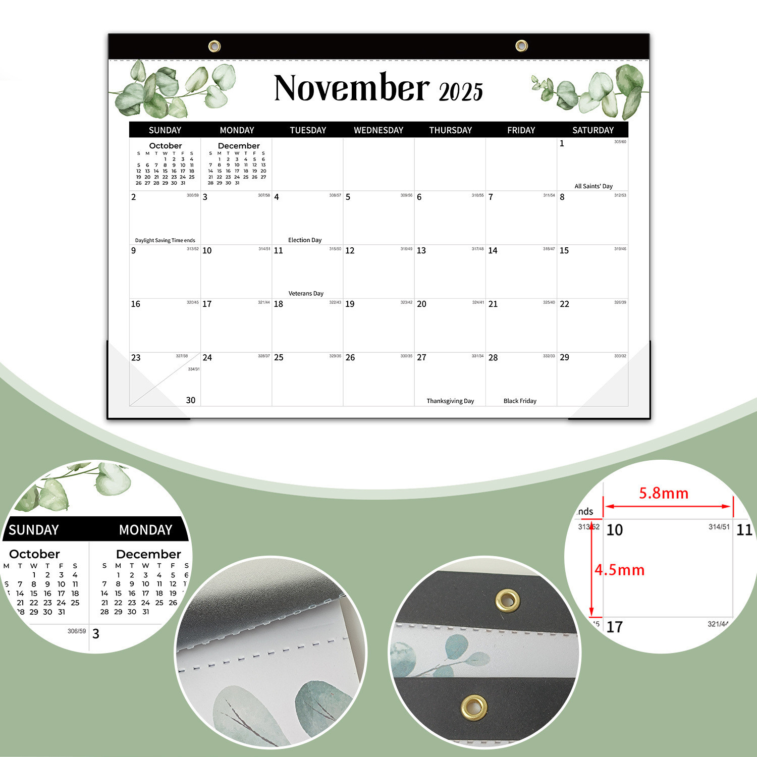 Customizable Personalized Calendar Printing Spiral Bound for Personalized Time Management