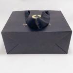 Exquisite Black Kraft Paper Bag Silk Handle Custom Printed Paper Shopping Bags