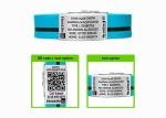 Safety QR Code Silicone Wristbands , Silicone Sports Bracelets With Blue Line