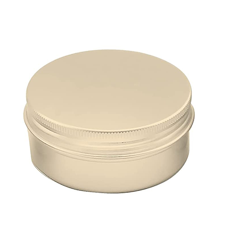 Silver Gold Empty Aluminum Cosmetic Jars Engraving Storage Container
