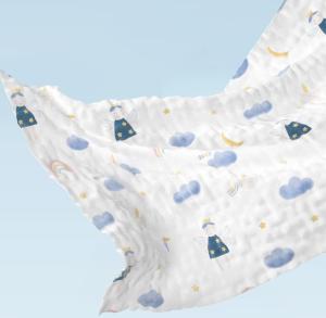 Wholesale Reactive printing 6 Layer Gauze Fabric 58 inch Keep Warm Baby Swaddle Fabric from china suppliers